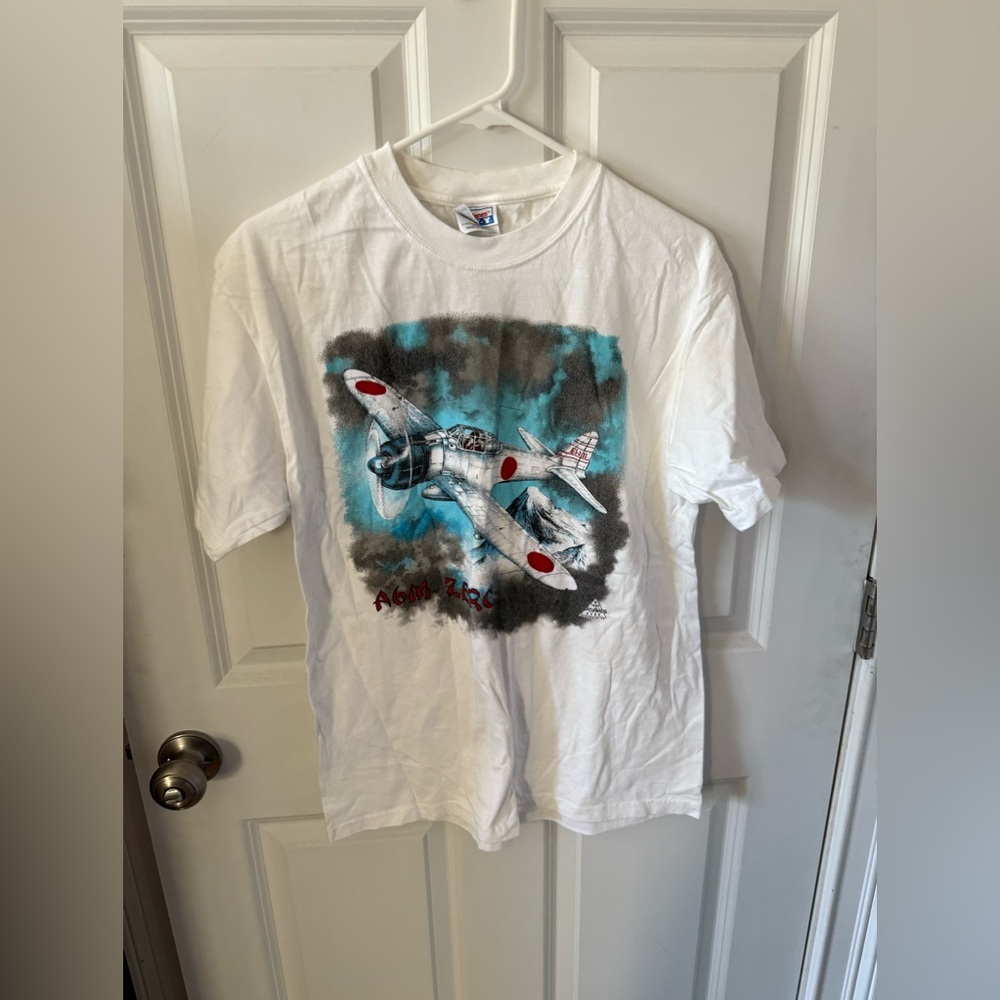 Vintage Mitsubishi A6M Zero tshirt Japanese